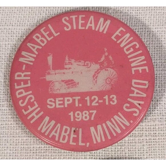 Mabel Hesper Steam Engine Days Minnesota Buttons Pinbacks Tractors Vtg Lot Of 18 - Picture 3 of 16